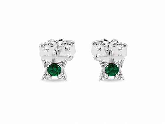 Pendientes Cianfrone Gioielli Mujer in Oro Smeraldo 0.18 Ct OROR-45-198 - OROR-45-198